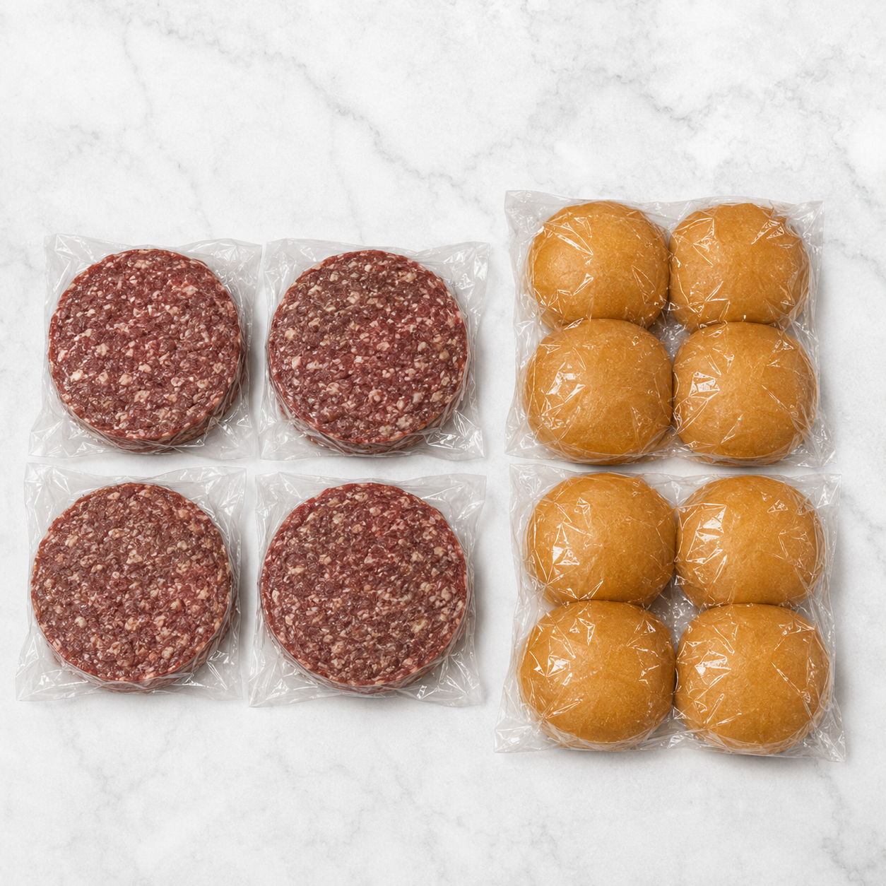 Combo Hamburguesas + Pan de papa Kalis ( 40 medallones +24 panes)