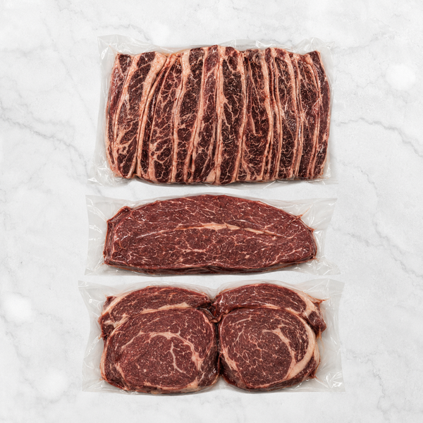 Combo Selección Angus ( 3kg Asado banderita 5c, 3kg entraña madurada, 2kg ojo de bife fraccionado)